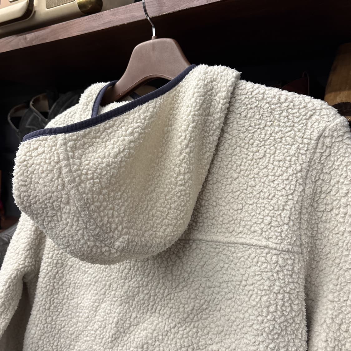 파타고니아 레트로파일 플리스 후드 집업자켓 아이보리 N882 상품이미지7