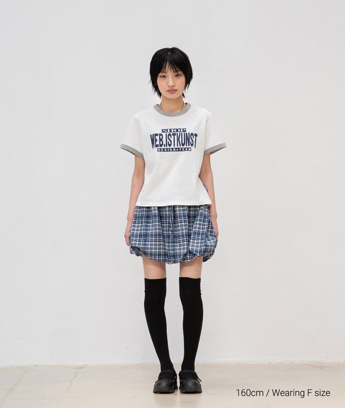 이스트쿤스트 숍 크롭 링거 티셔츠 상품이미지1