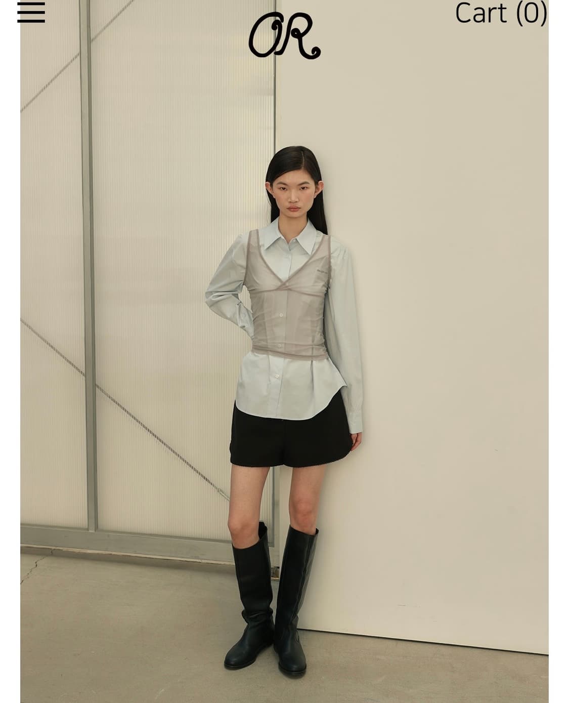 아우로 트위드 쇼츠 블랙 상품이미지5