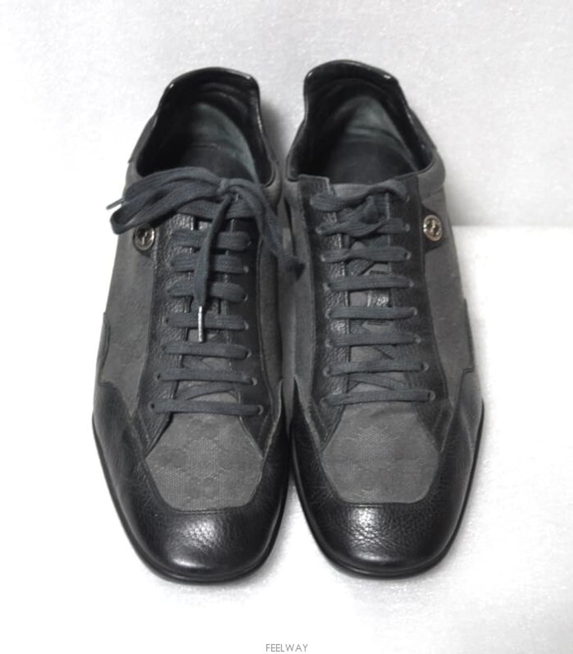 구찌/남성GG로고래더혼방스니커즈(사이즈265)정품 상품이미지2