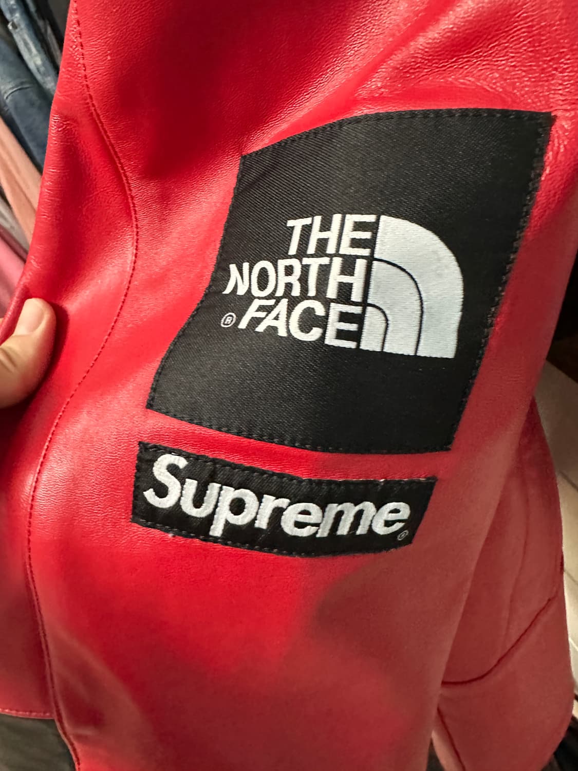 슈프림 노스페이스 레더 마운틴 레드 XL 상품이미지3