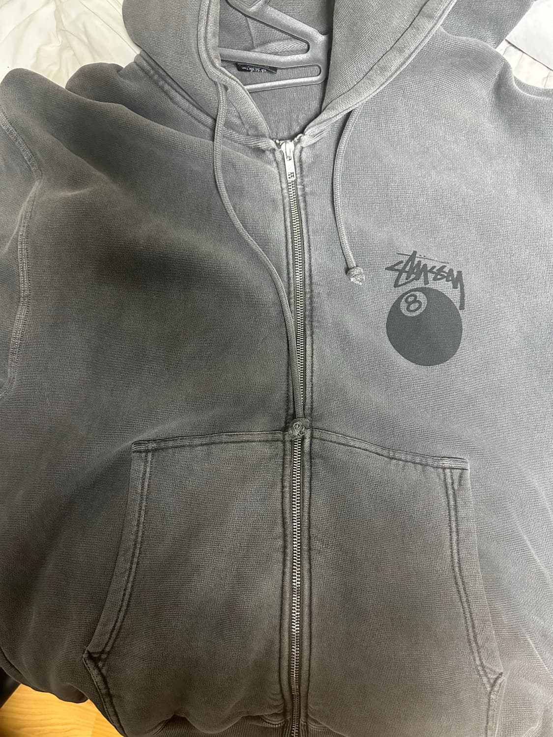 스투시 8볼 피그먼트 후드집업 L 상품이미지1