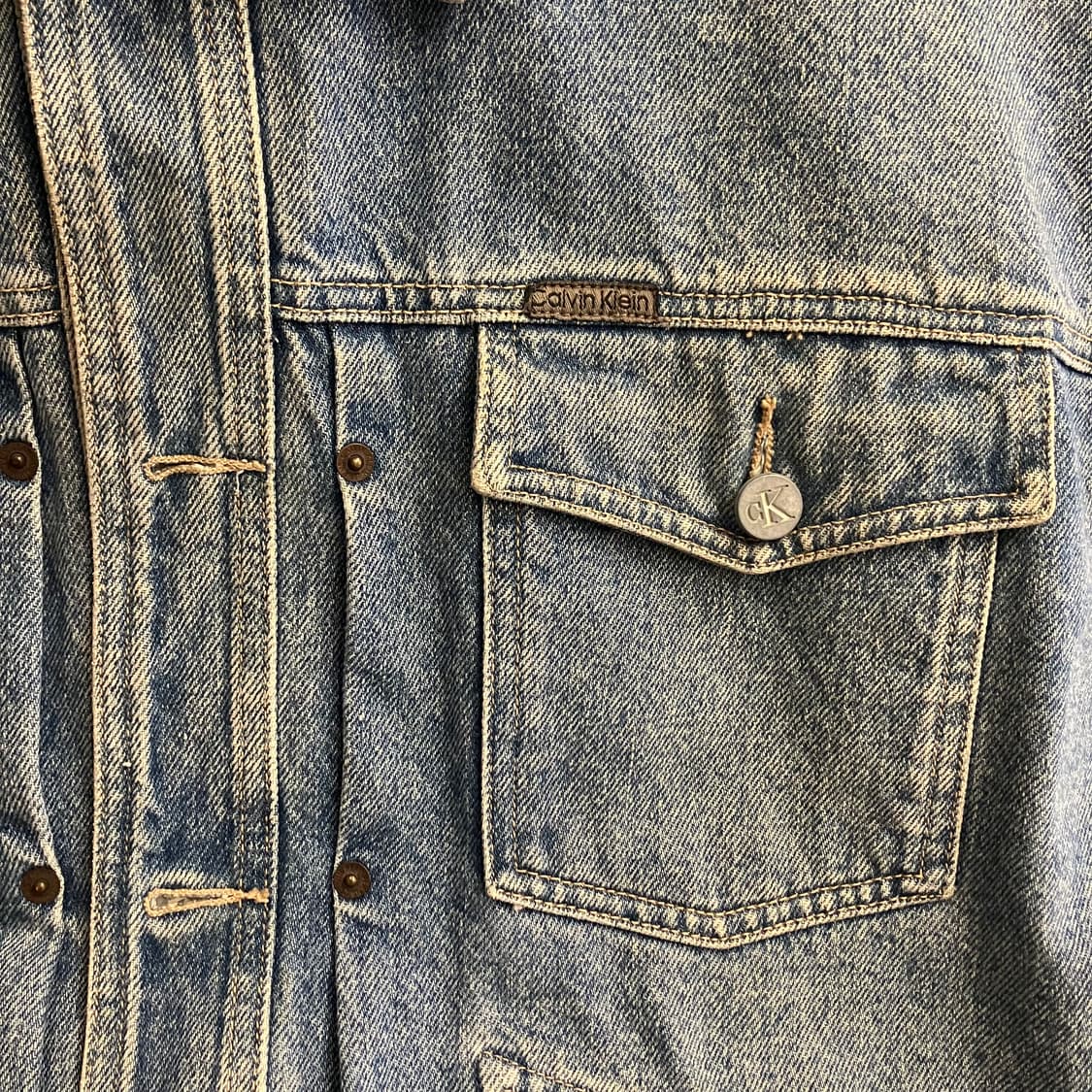 N101 90s usa ck 캘빈클라인 데님 청자켓 상품이미지8