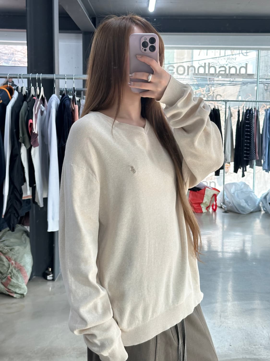 폴로랄프로렌 피마코튼 브이넥 니트 상품이미지1