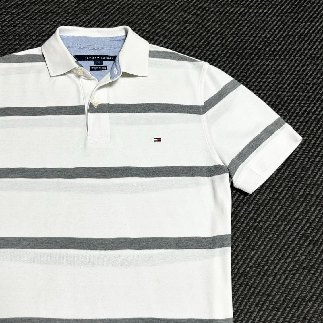[M] Tommy 타미힐피거 스트라이프 코튼 반팔 카라티 상품이미지2