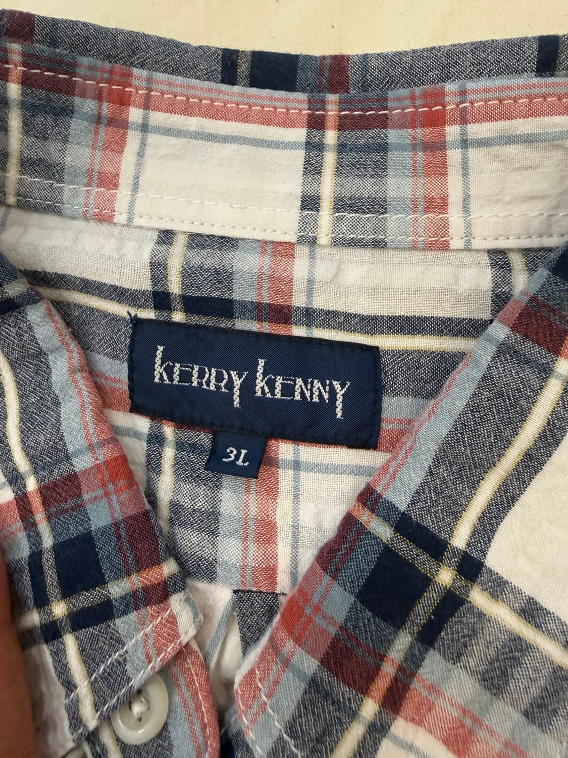 KERRY KENNY 시어서커 체크 셔츠 상품이미지4