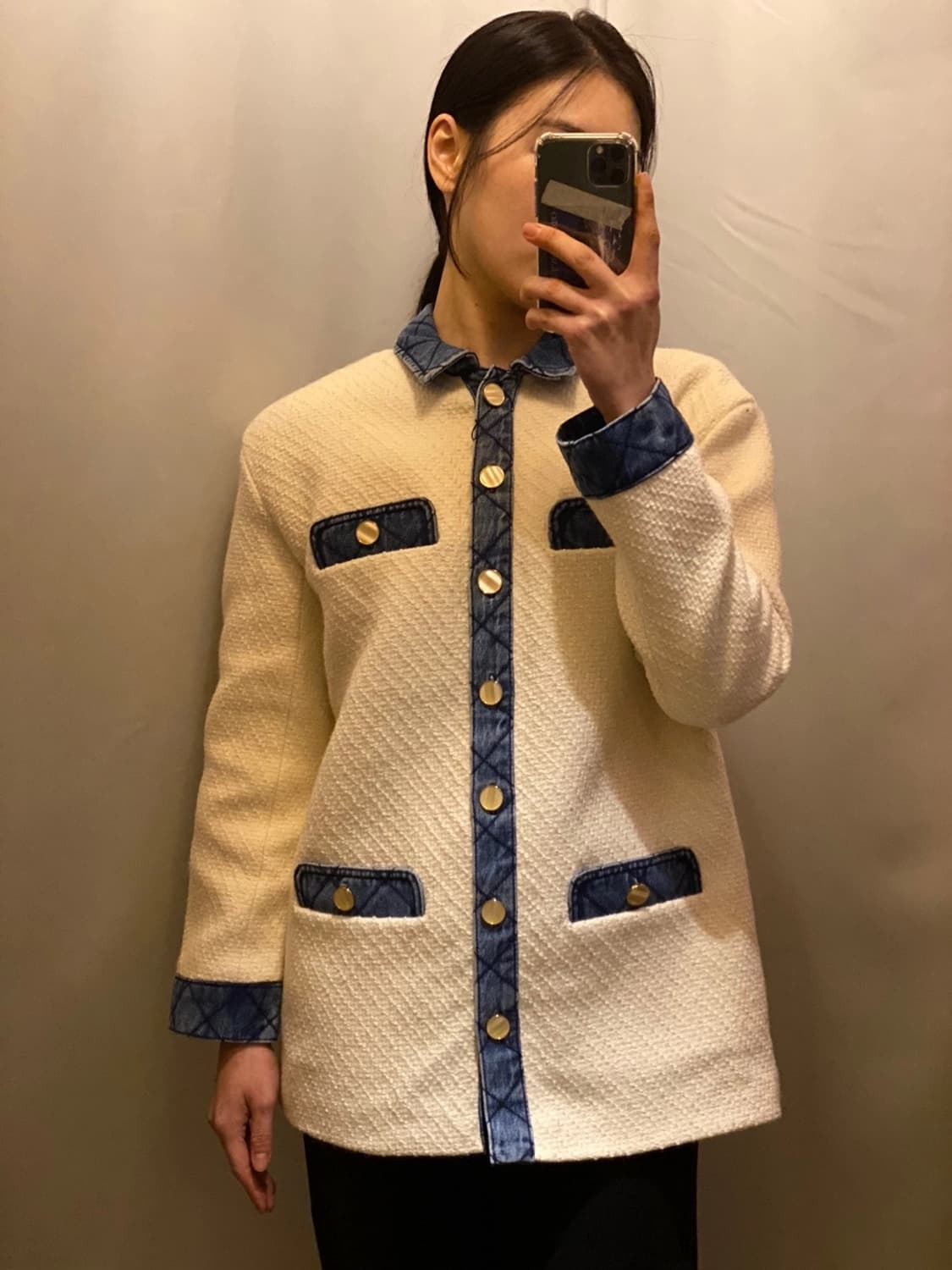 [38]산드로 제니 트위드 데님 자켓 상품이미지4