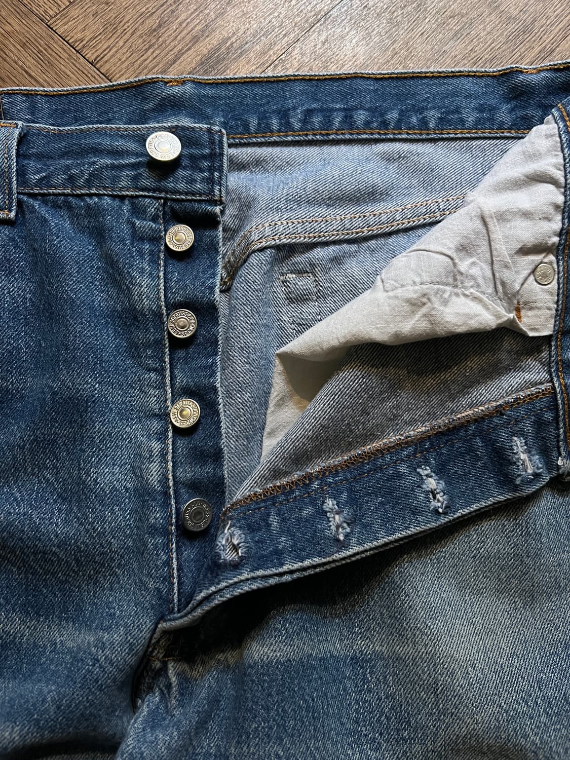 [36]80's 리바이스 501XX USA Made 데님 팬츠 S50 상품이미지3