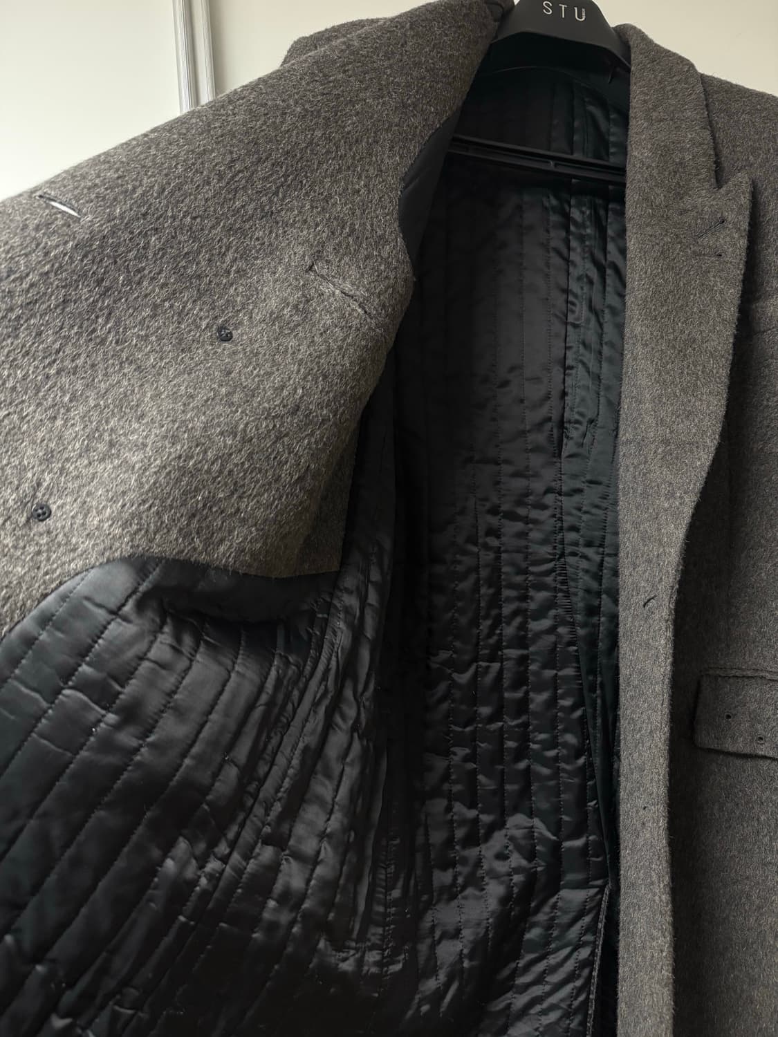 STU office 모헤어 더블 코트 L 상품이미지4