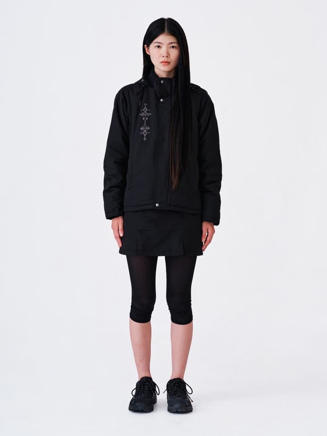 웰빙익스프레스 Embroidered Field Parka Black 상품이미지1