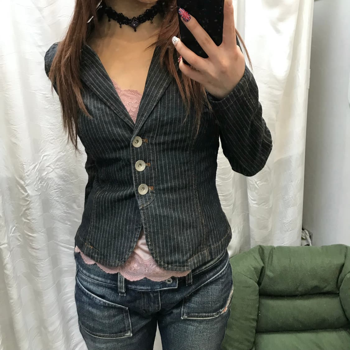 Armani Exchange 알마니 익스체인지 갸루 스티치 데님자켓 상품이미지3