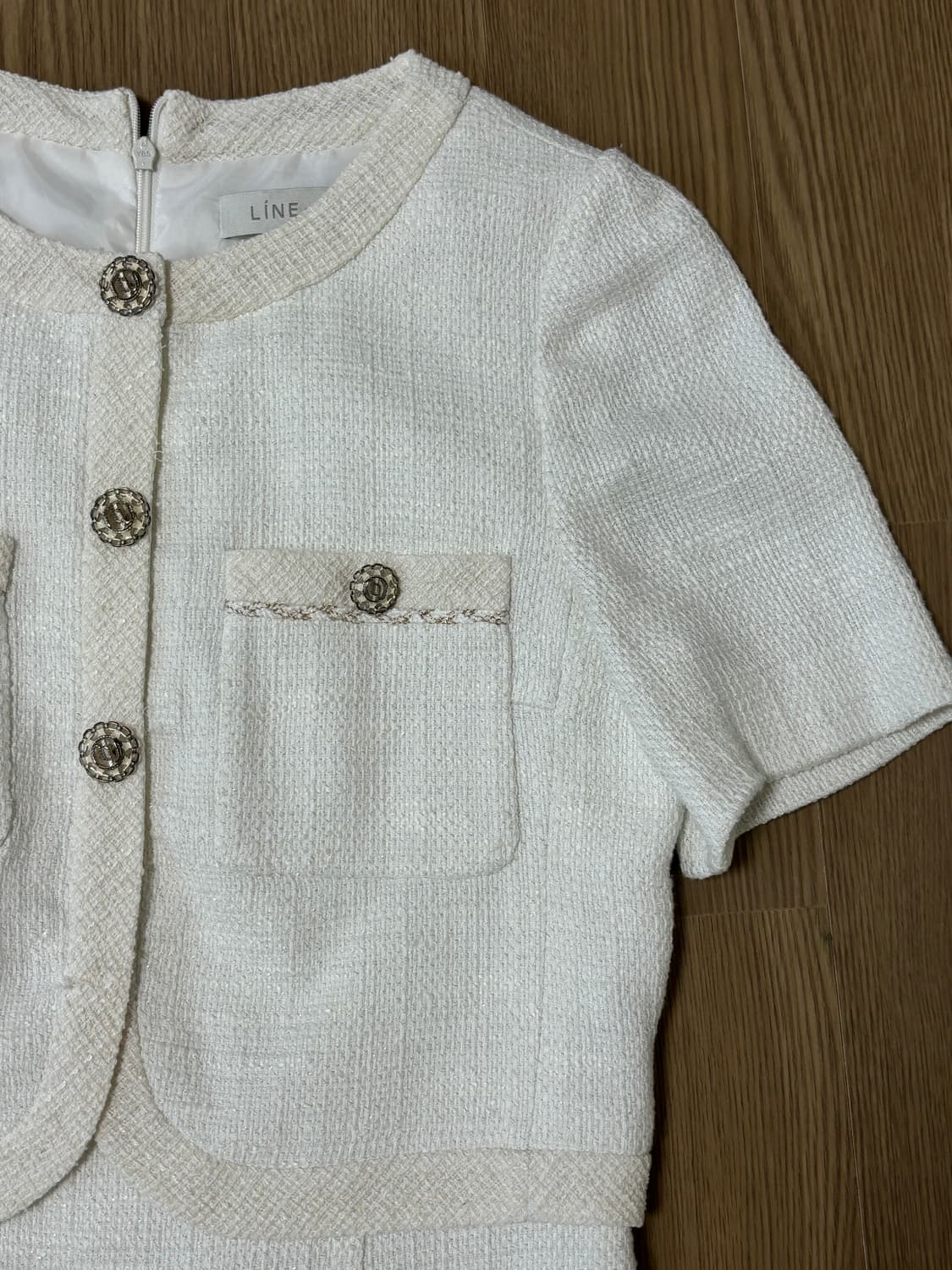 라인 트위드원피스 55사이즈 상품이미지2