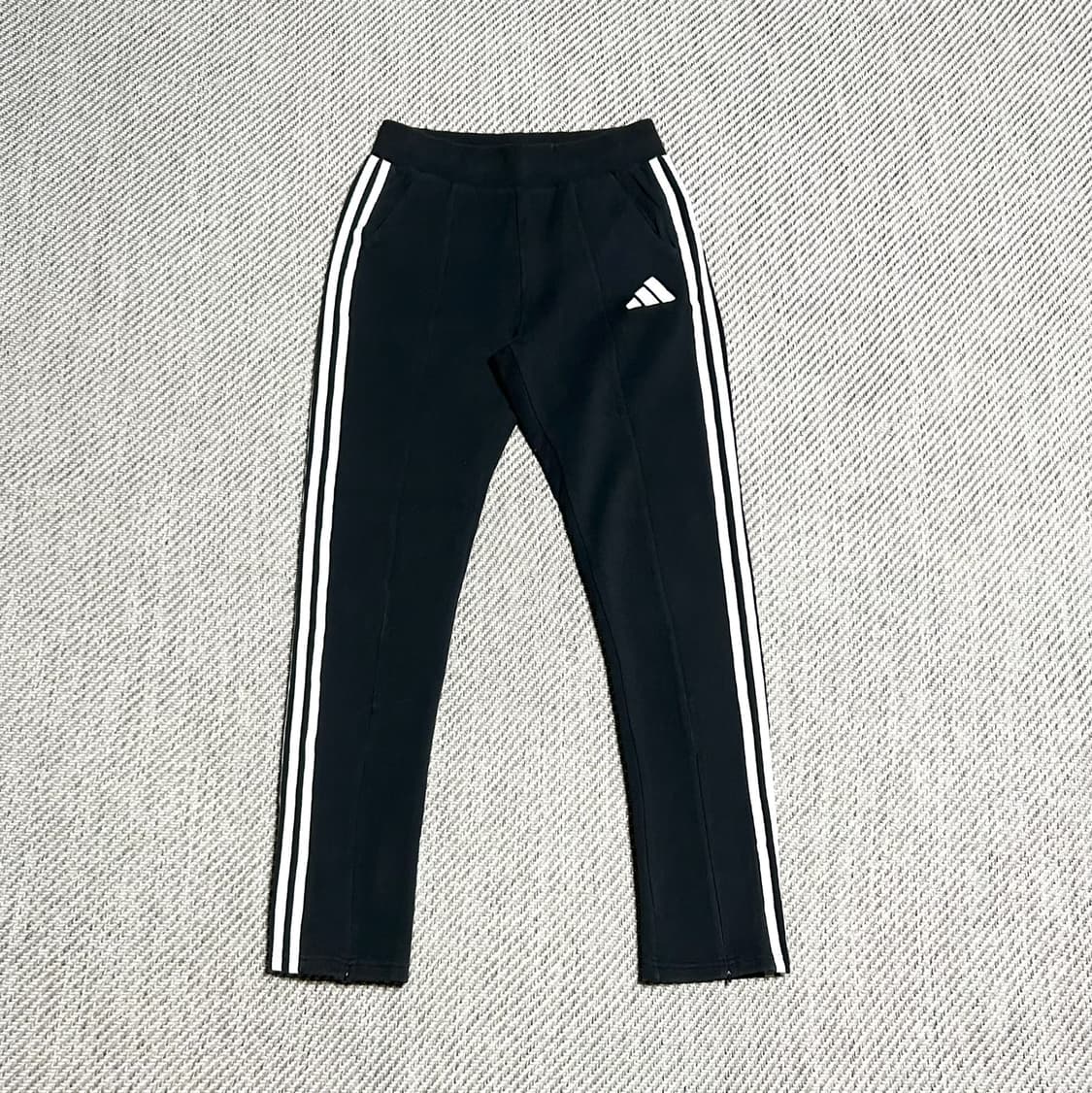 [S] adidas 아디다스 우먼즈 검/흰 코튼 트랙 팬츠 상품이미지1