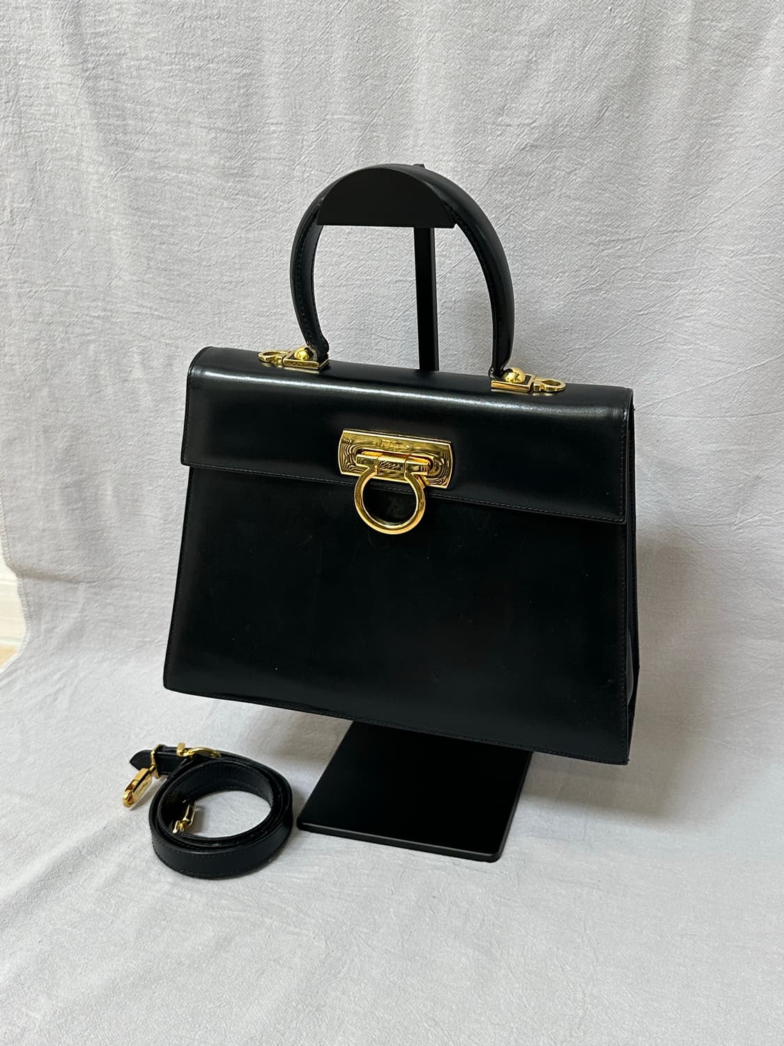 페라가모 켈리백 금장 간치니 토트백 탑핸들 크로스백 차정원백 김 상품이미지4