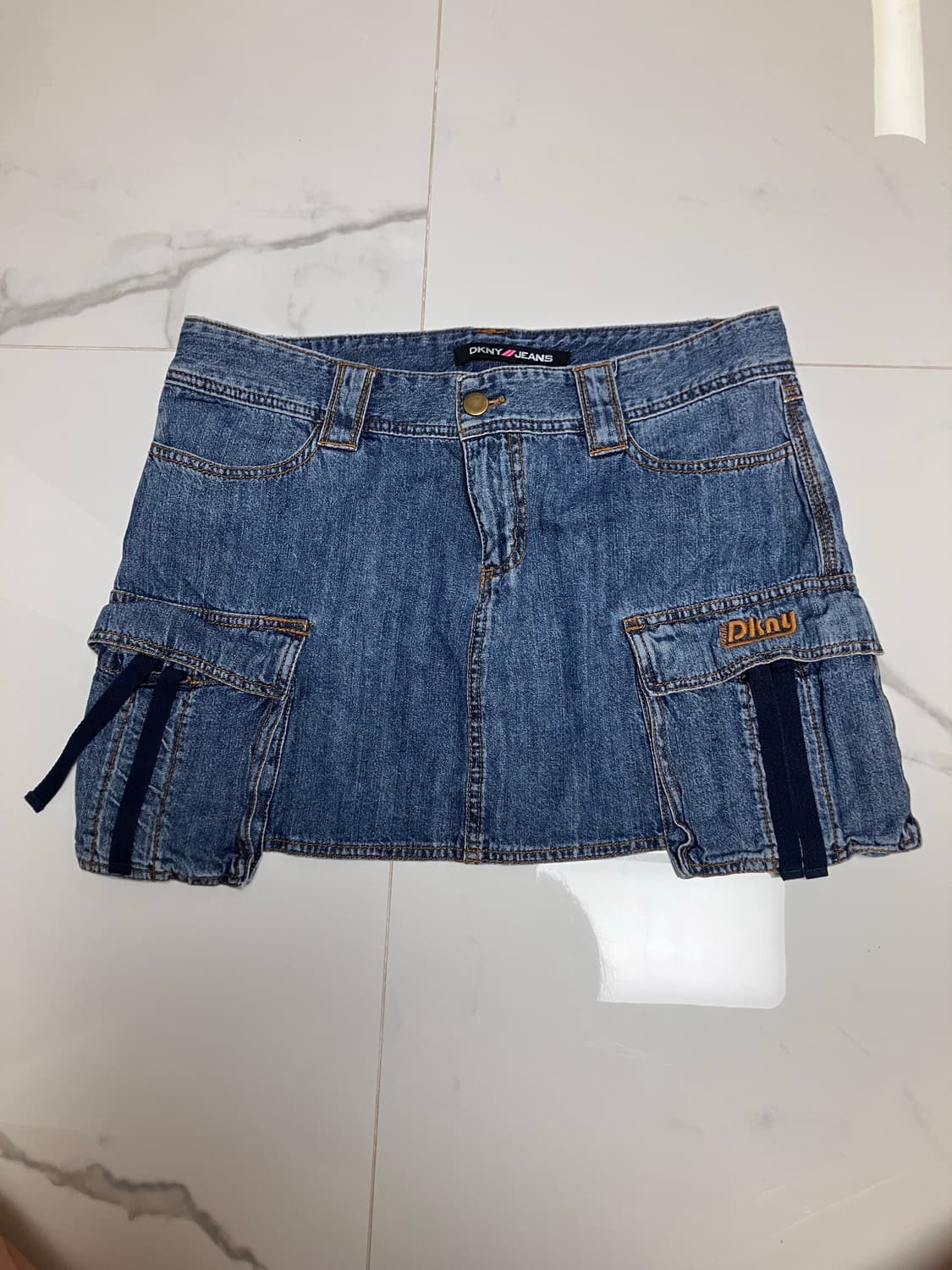 DKNY 2000s Y2K 카고 데님 미니 스커트 청치마  상품이미지2