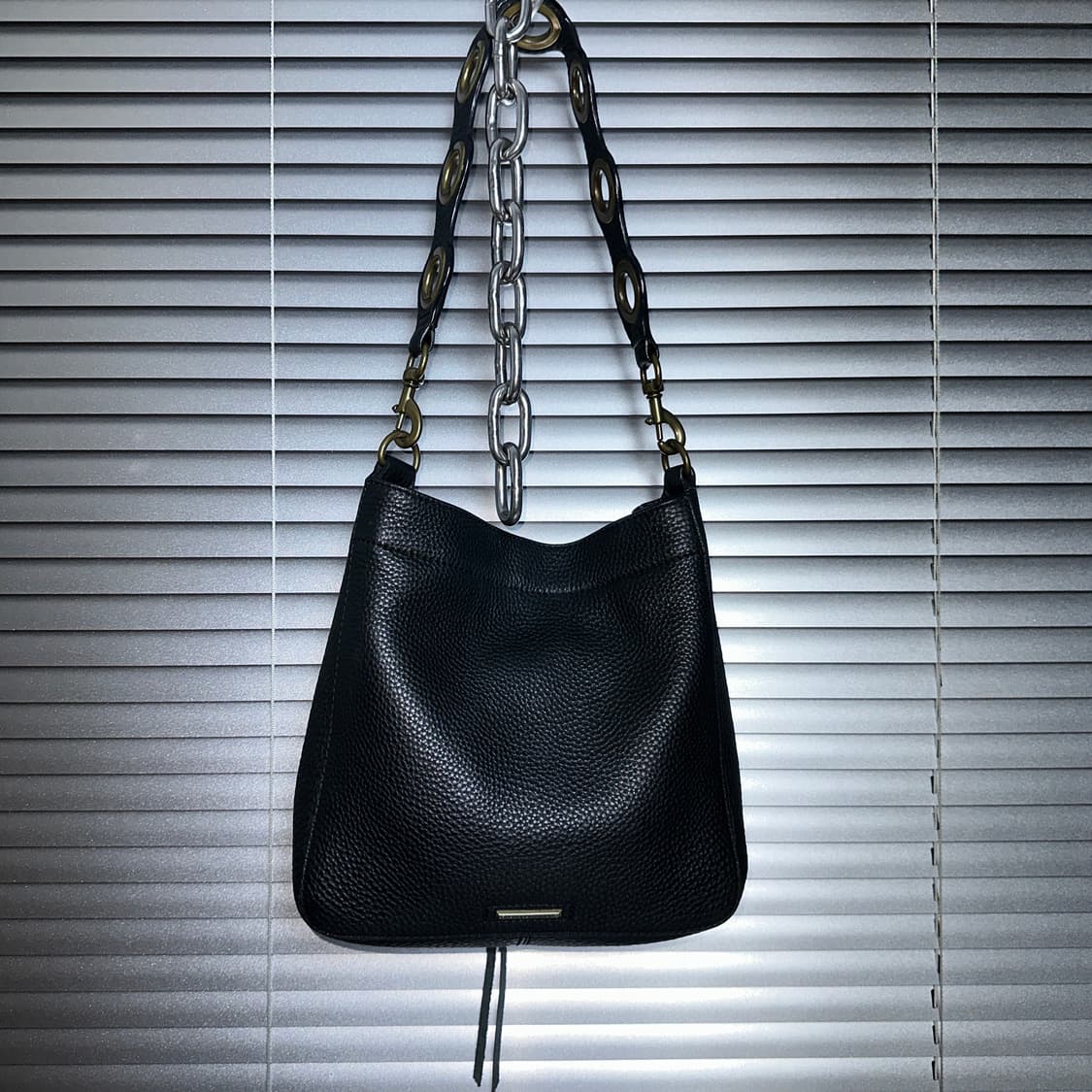 00s 레베카 민코프 가죽 & 앤틱 브라스 숄더백 상품이미지4