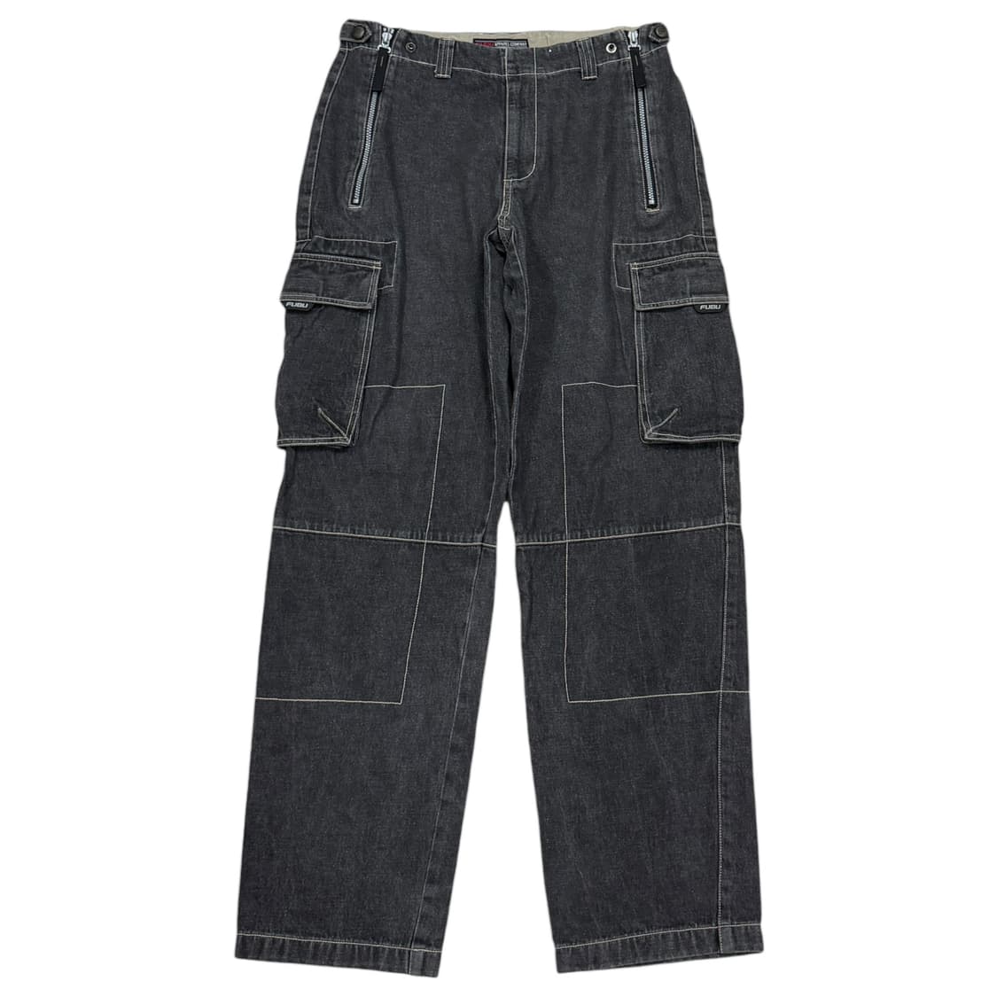FUBU 푸부 스티치 Y2K 데님 카고팬츠 바지 상품이미지1