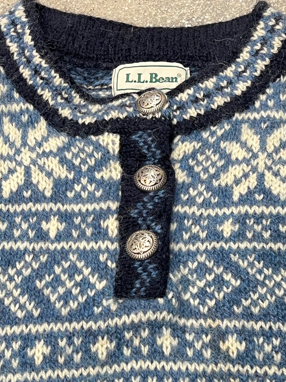 90‘s L.L.Bean 노르딕 울 스웨터 상품이미지4