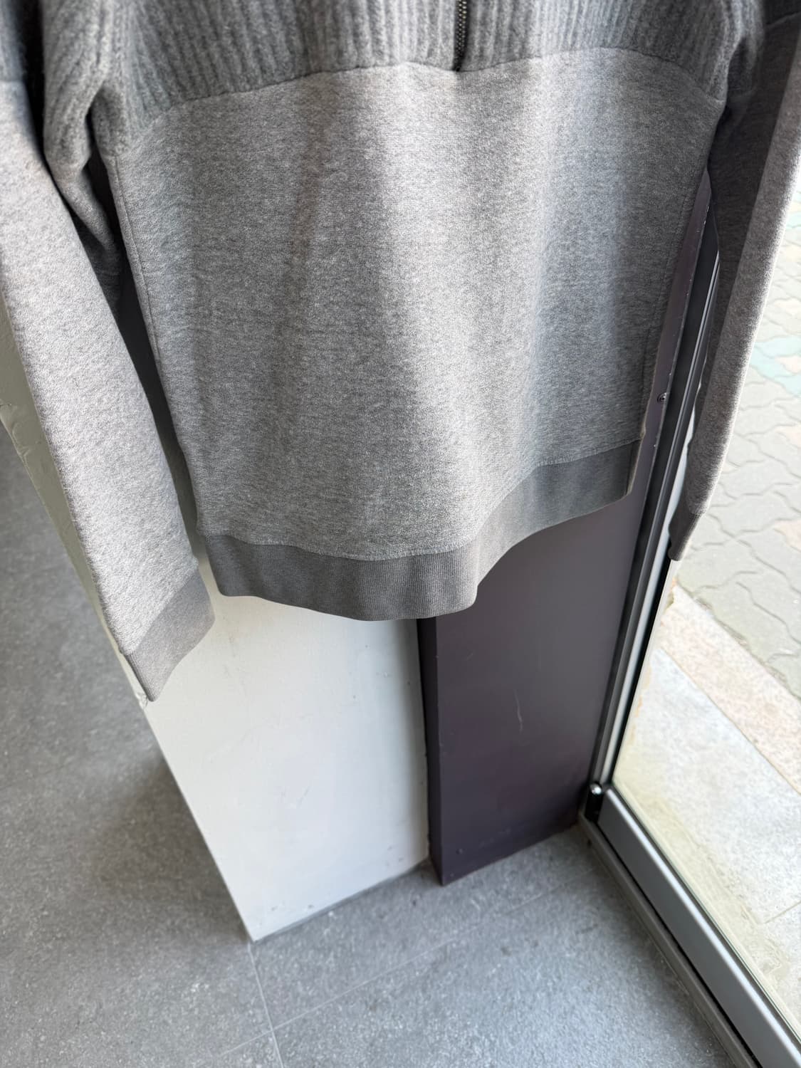 .S/ 몽클레어 투톤 골지 스웻 니트 하프집업 상품이미지6