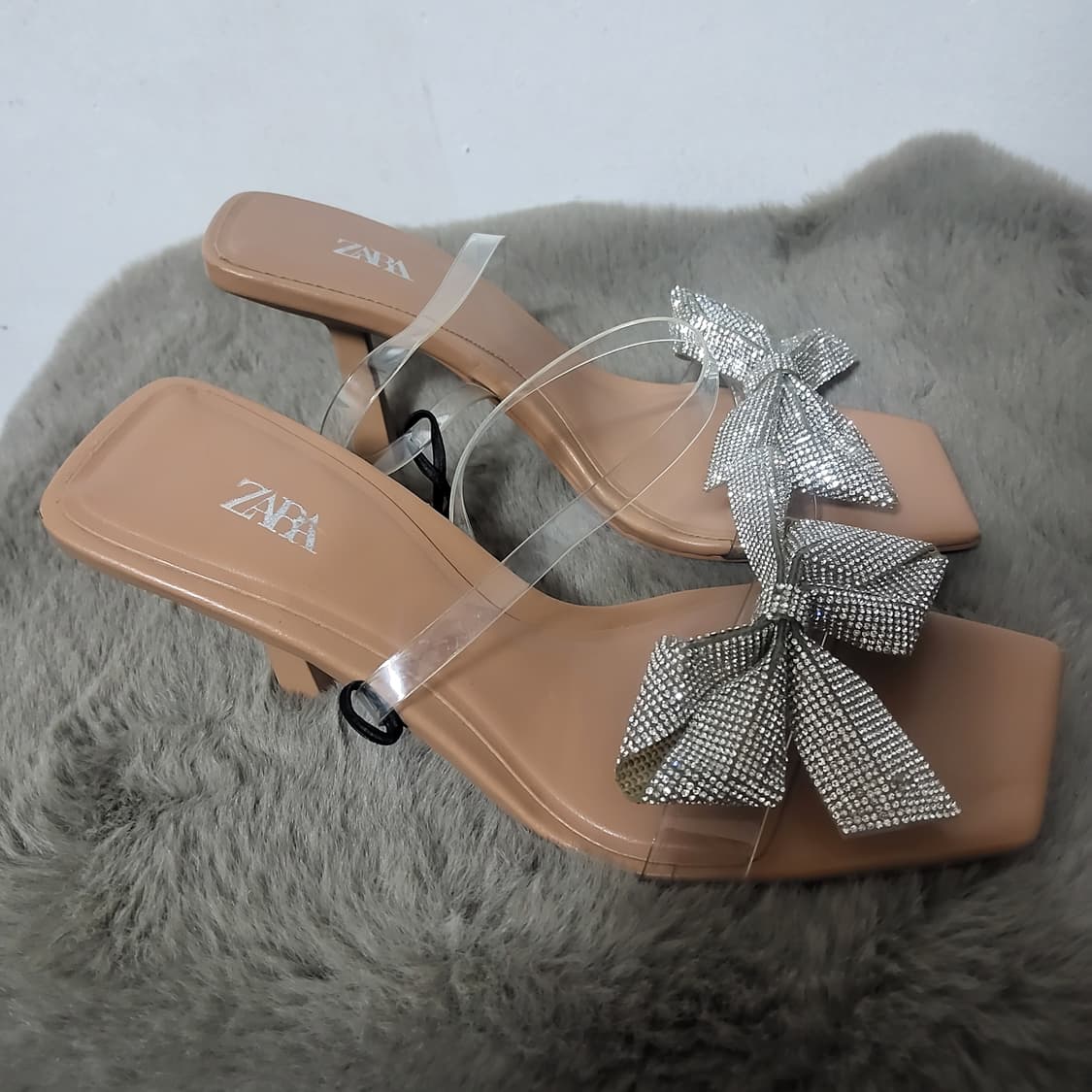 새상품 자라 리본 큐빅 샌들 슬리퍼 35 225 상품이미지2