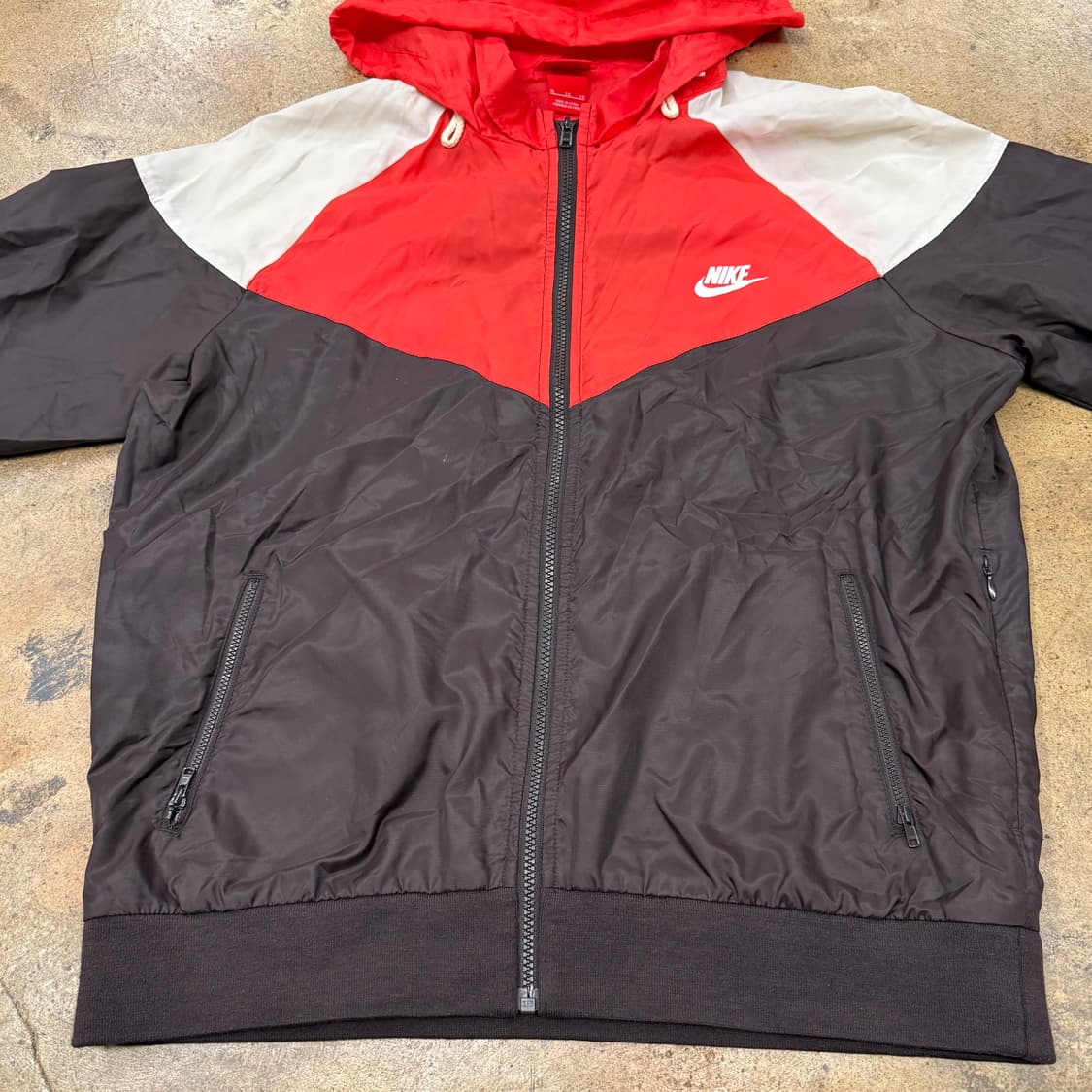[정품/XL] 나이키 바람막이 후드 레드 브라운 b18 상품이미지3