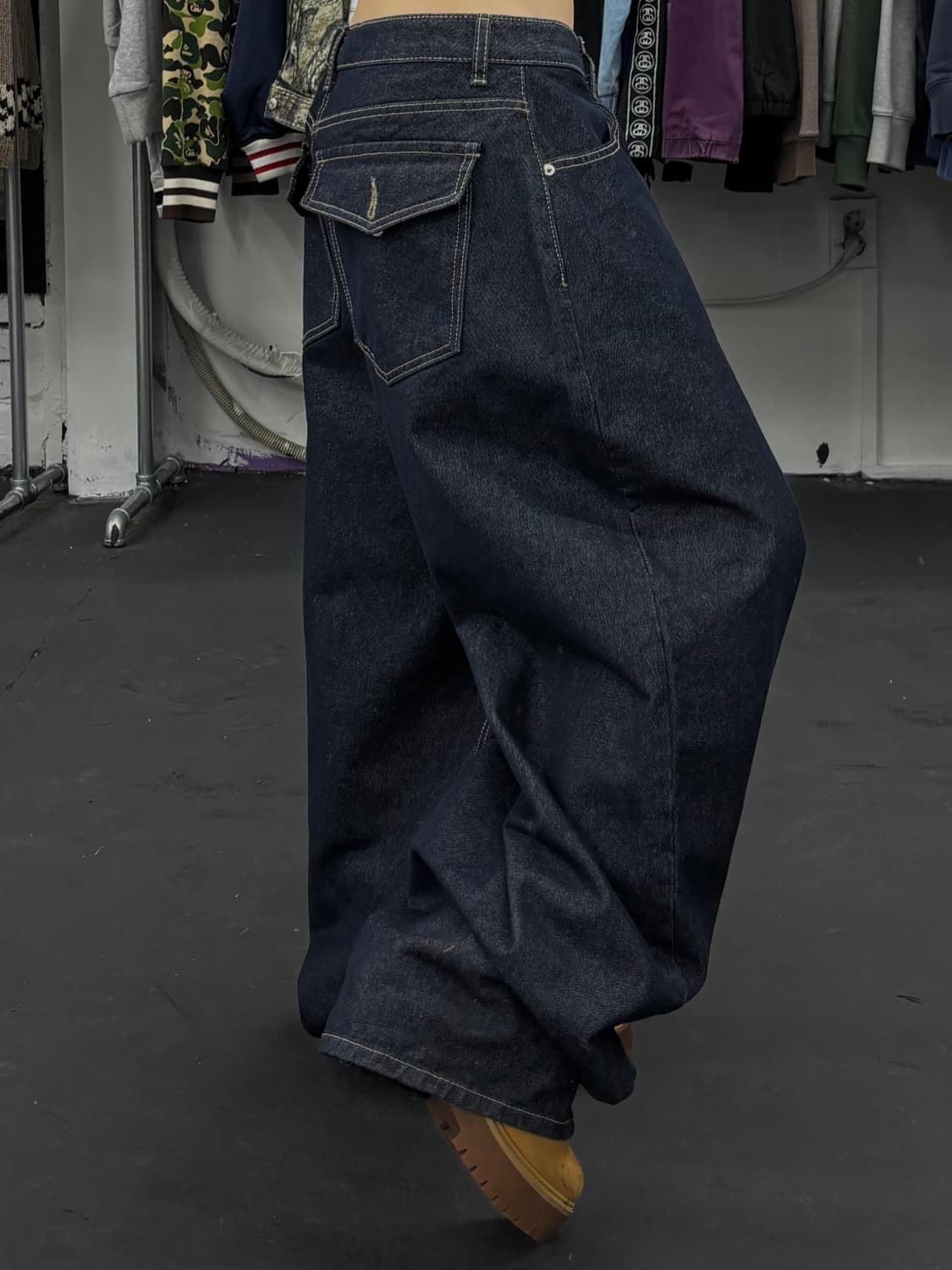 와이드 생지 데님팬츠 상품이미지2