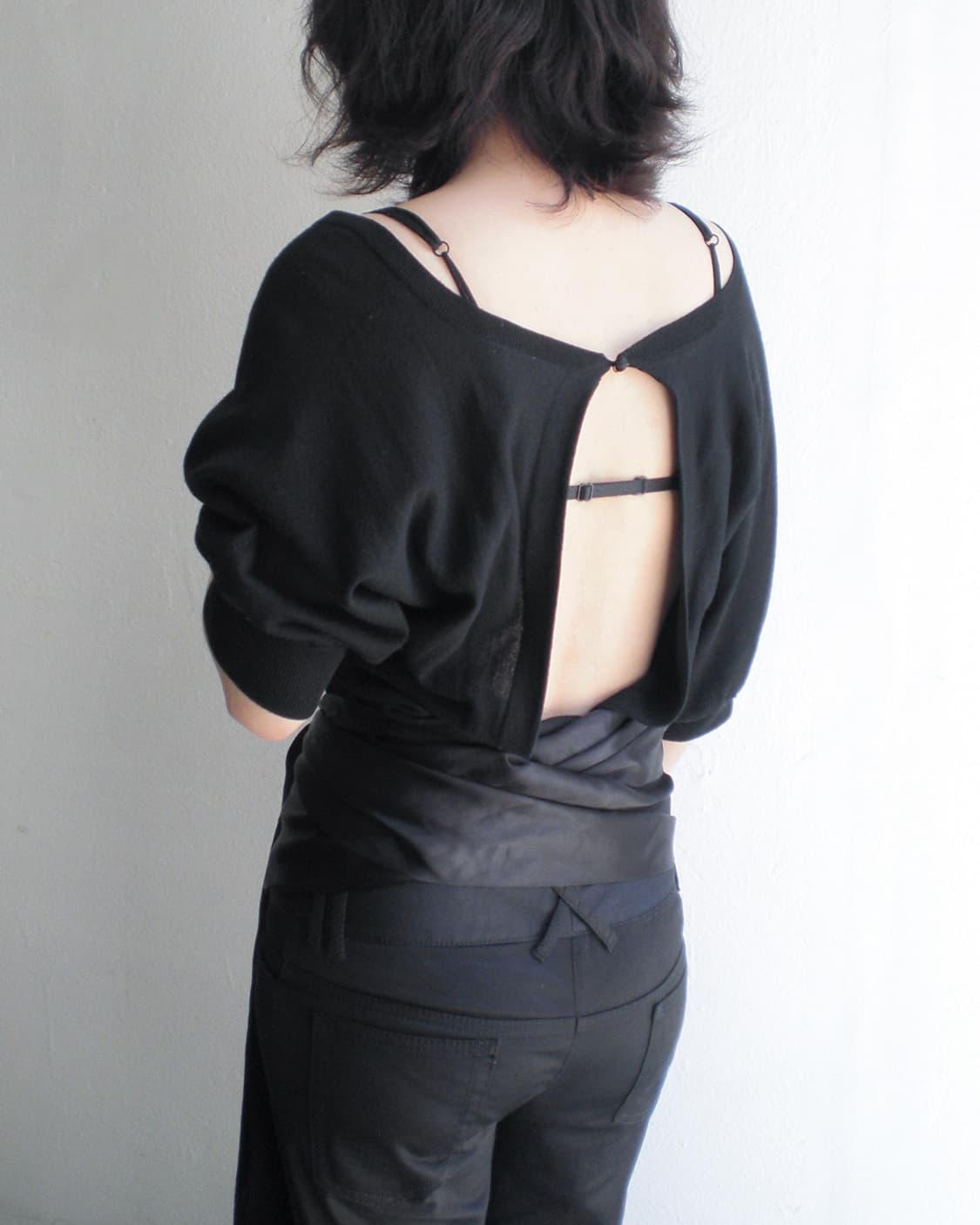 Sacai ad2007 wrap detail knit top 상품이미지3