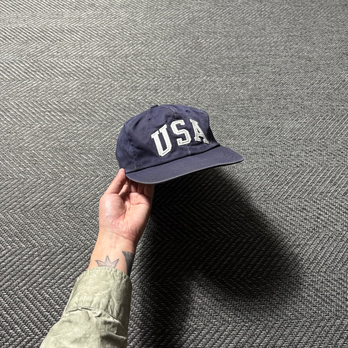 90s 폴로랄프로렌 미제 성조기 아플리케 올드 캡 상품이미지4