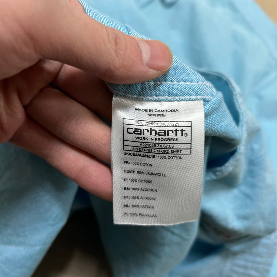 칼하트 WIP 포켓 메디슨 반팔 셔츠 [블루] M/95 상품이미지6