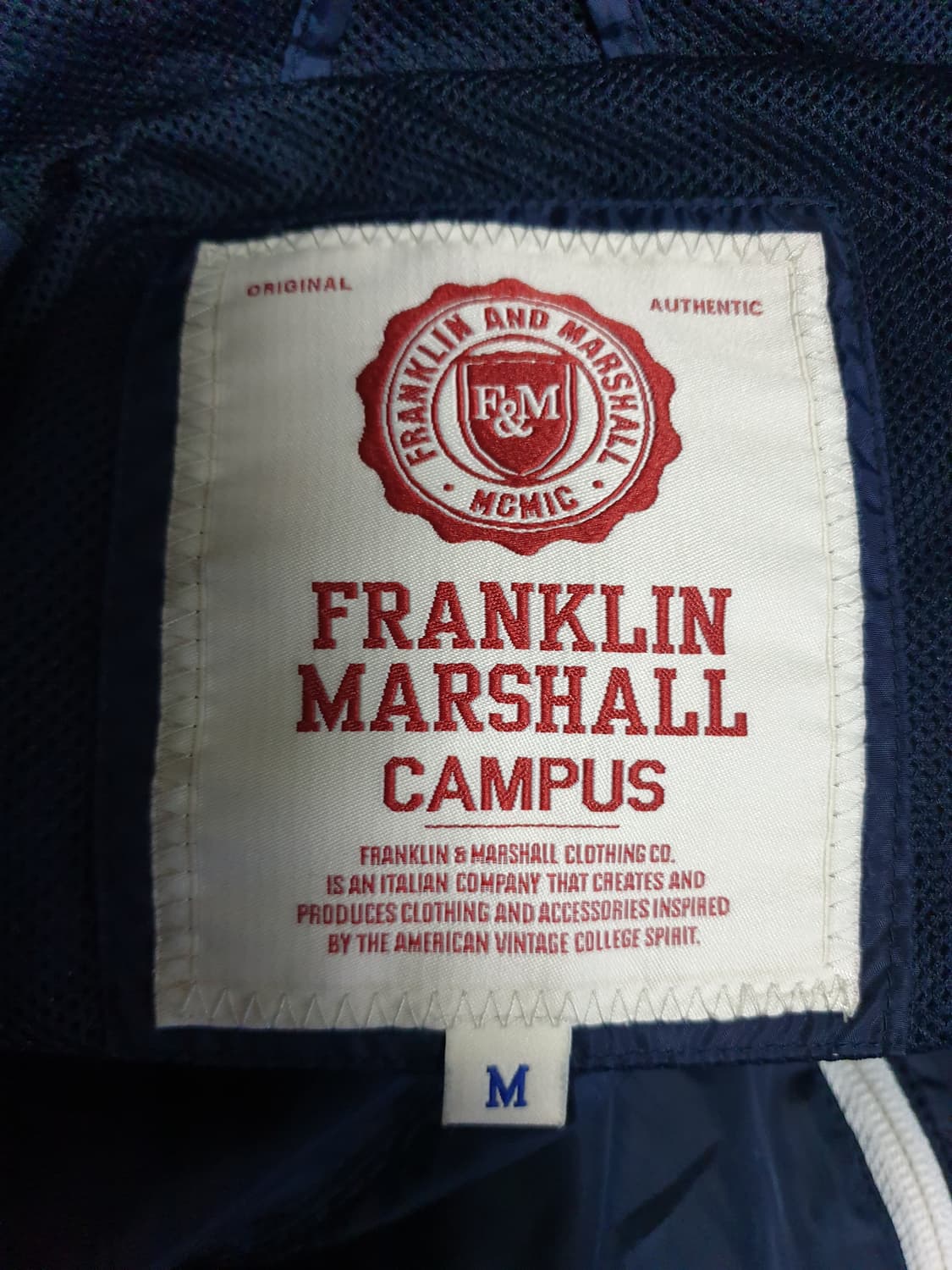 (빈티지) 프랭클린 앤 마샬 캠퍼스 OG 후드 바람막이 네이비 (M) 상품이미지4