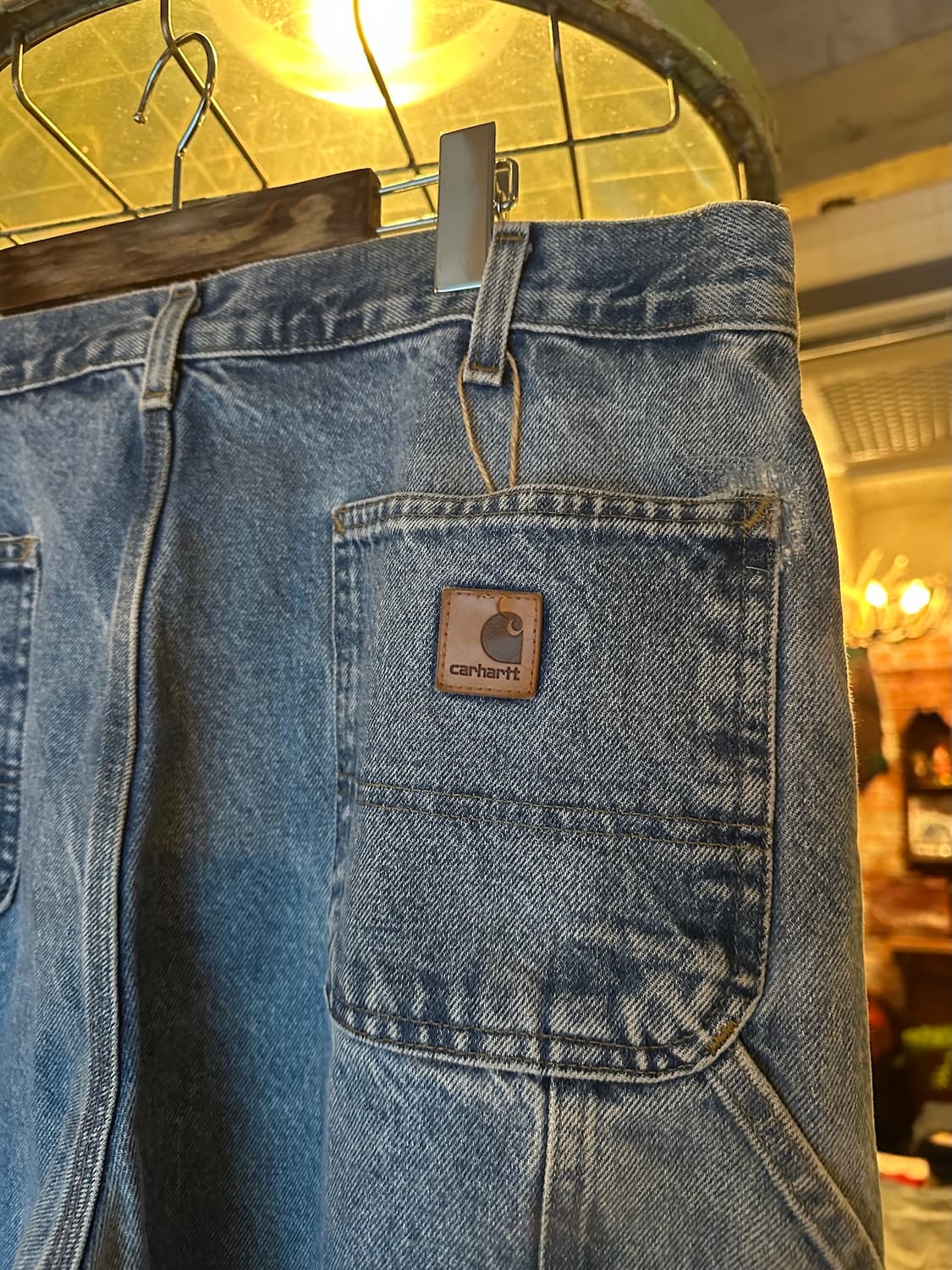 칼하트 데님 싱글니 워크 팬츠 상품이미지4