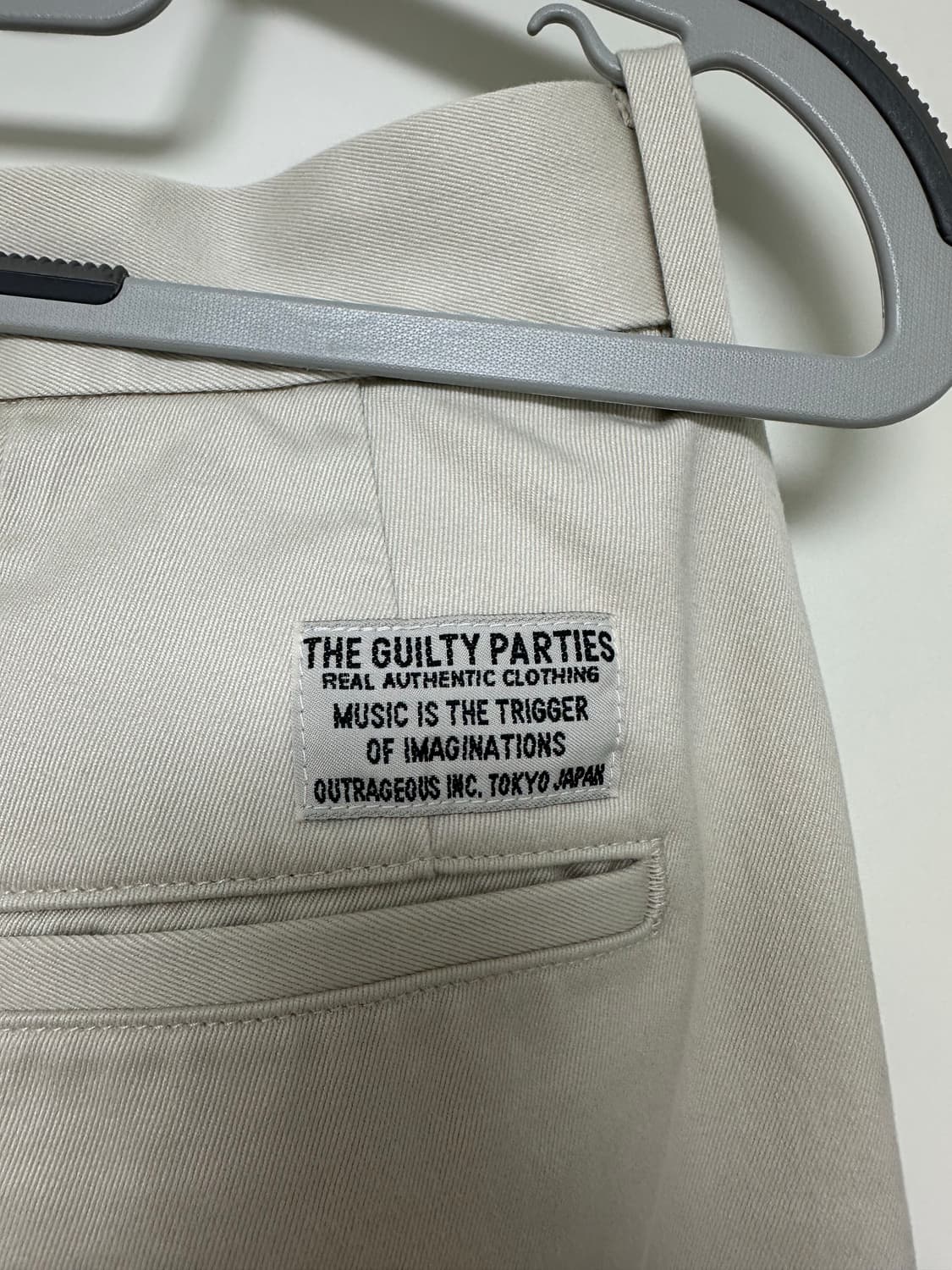 와코마리아 투턱 플리티드 치노 팬츠 L 상품이미지5