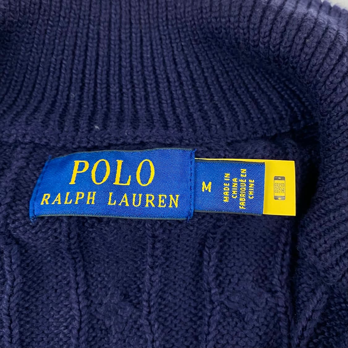 폴로 QR 신형 네이비 코튼 반집업 니트 (98) 상품이미지5