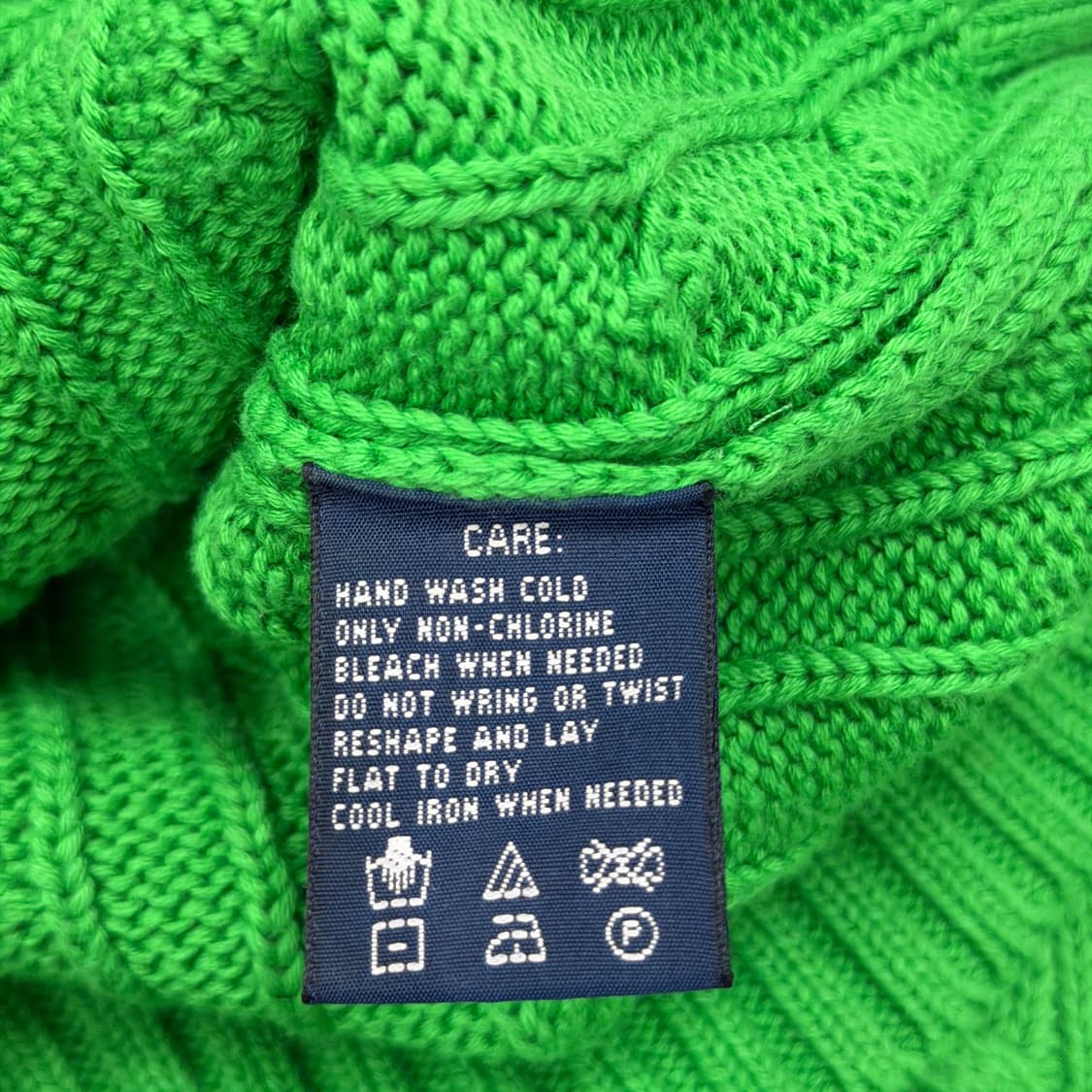 폴로 랄프로렌 케이블 꽈배기 니트 그린 XS 상품이미지4