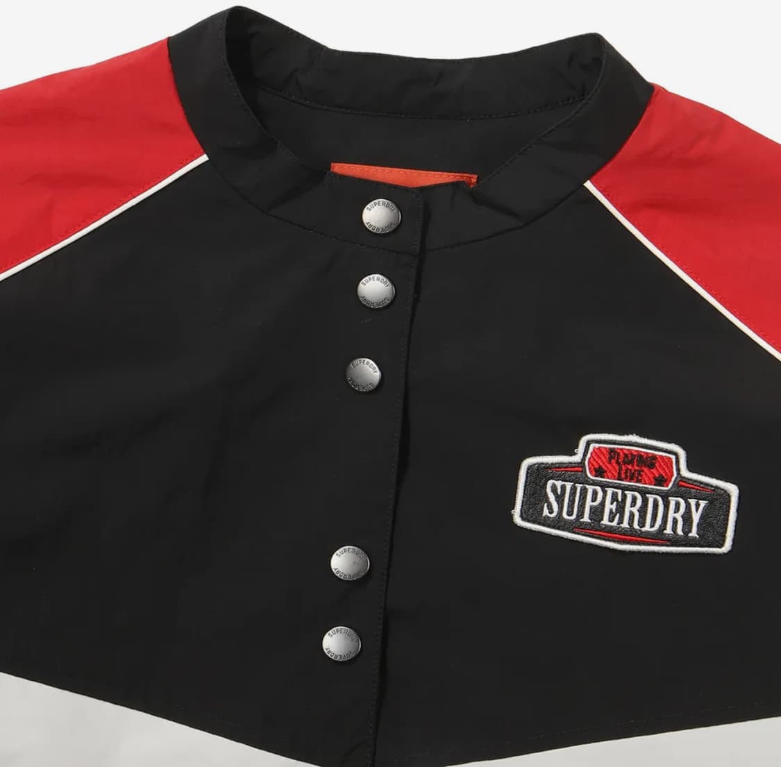 슈퍼드라이 나일론 레이싱 크롭 자켓 레드 상품이미지3