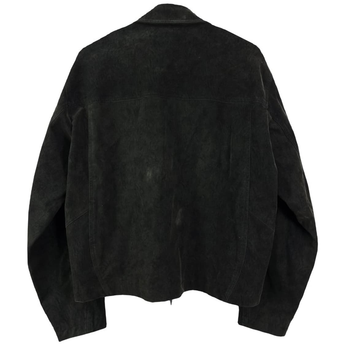 [쿠어] 비건 스웨이드 미니멀 오버핏 블루종 자켓 블랙 M19525 상품이미지3