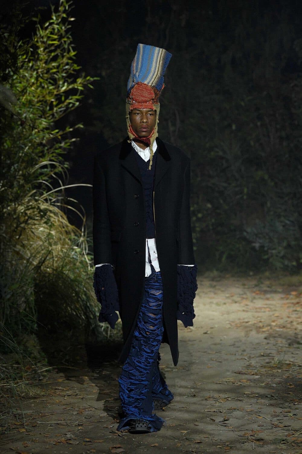 마르니 22fw 아이코닉 디스트레스드 플레어 데님 팬츠 진 30 상품이미지2