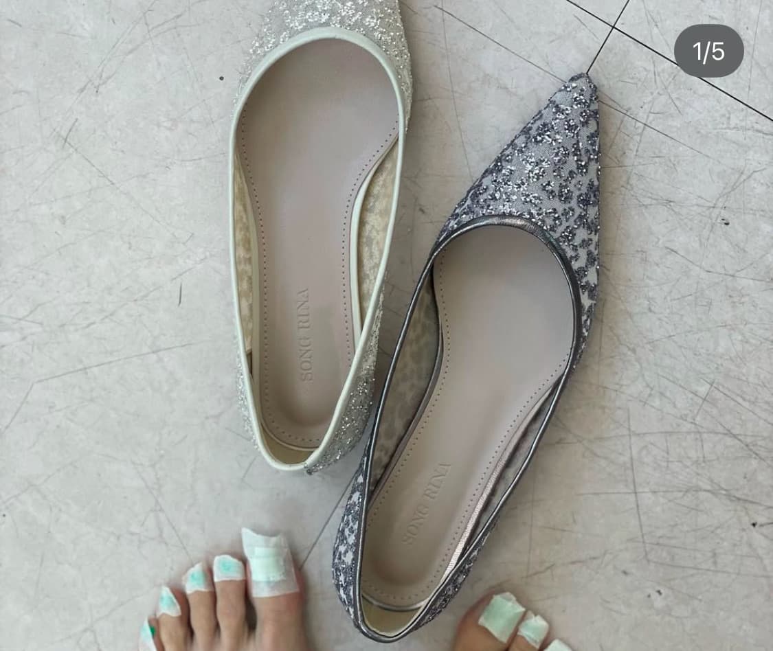 송리나 제작 골즈 글리터 메쉬 슈즈 225 상품이미지1