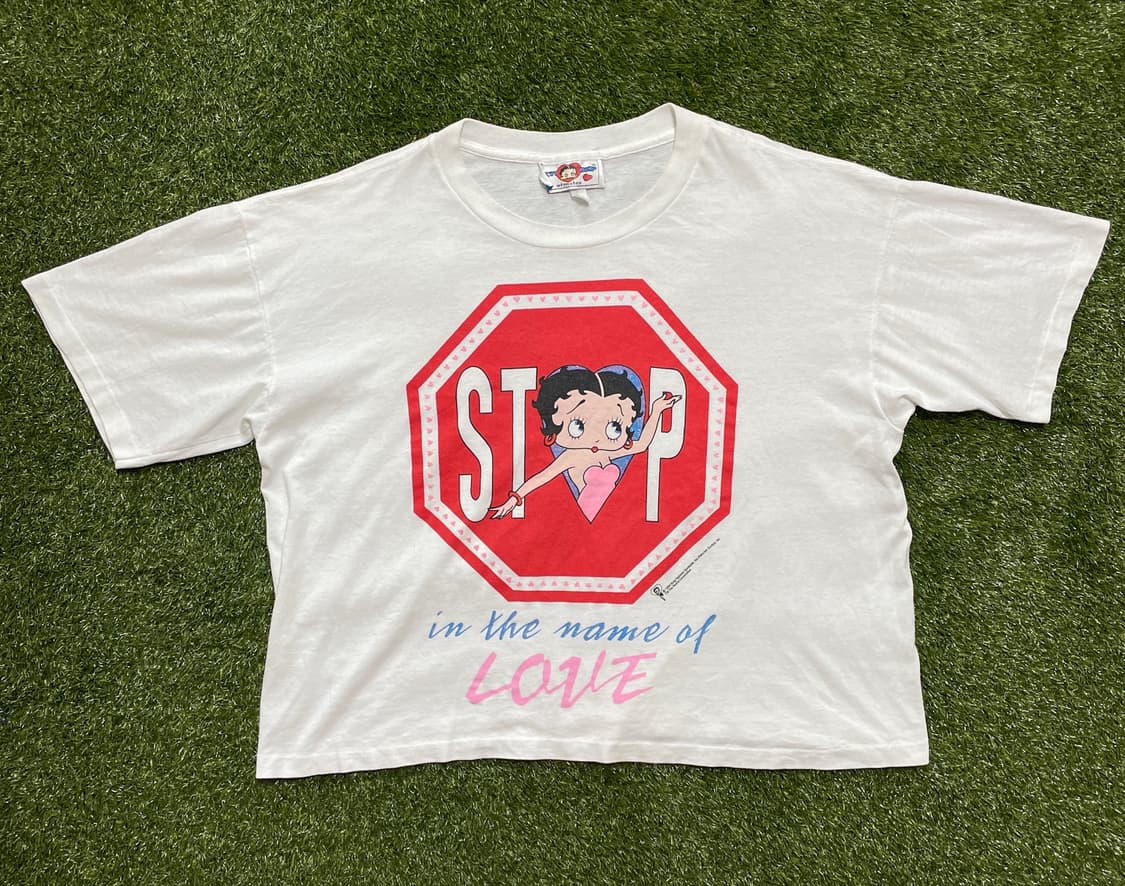 90s 빈티지 베티붑 크롭탑 셔츠 상품이미지1