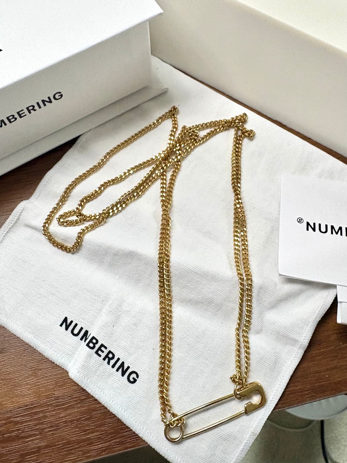 넘버링 레이어드 체인 목걸이 상품이미지1