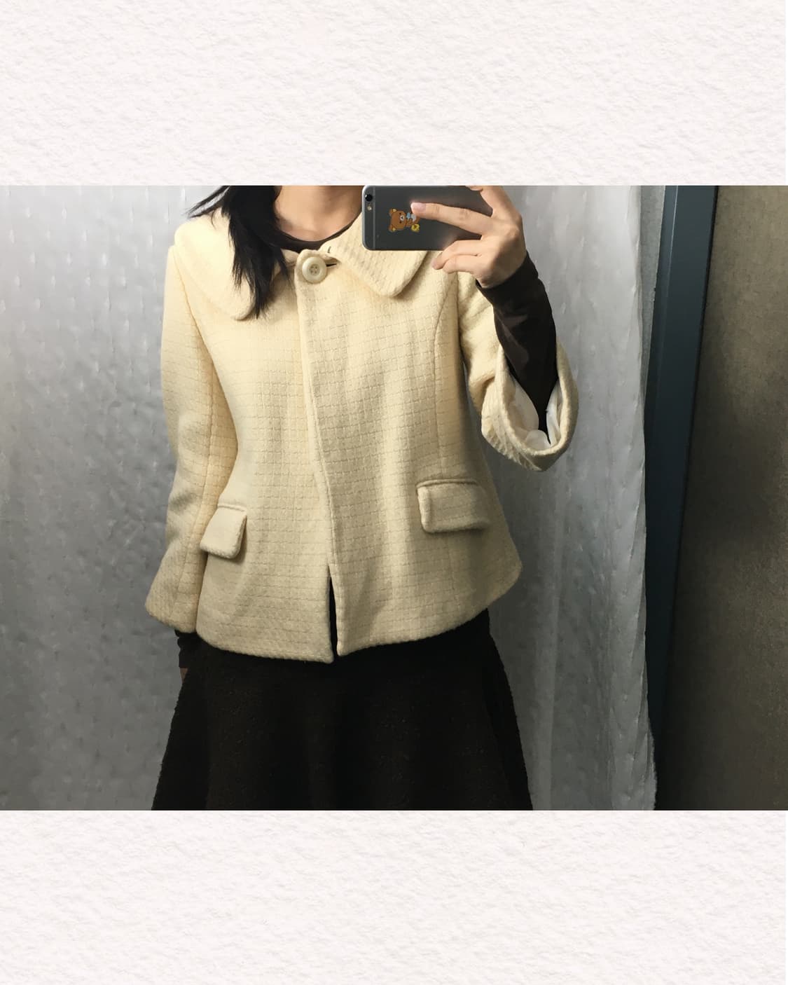 아이보리 울 숏코트  상품이미지2