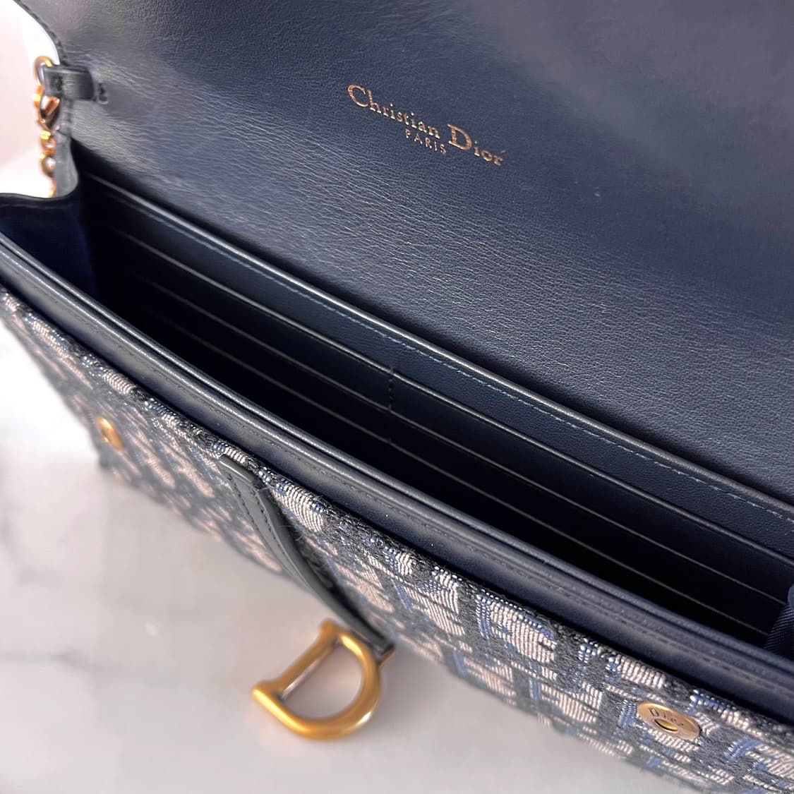 [S급/정품] 디올 새들 스몰 체인 파우치 지갑 woc 숄더백 가방 상품이미지4