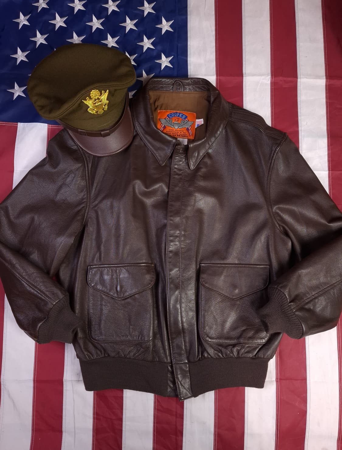 오리지날 미국제조 쿠퍼사 리얼레더 미공군 A-2 항공점퍼 상품이미지1