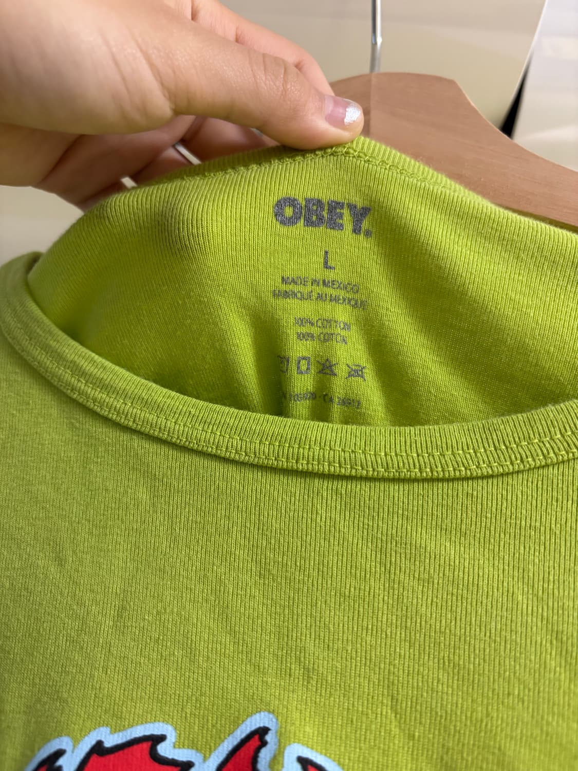 Obey 롱 슬리브리스 크롭 탑 상품이미지3