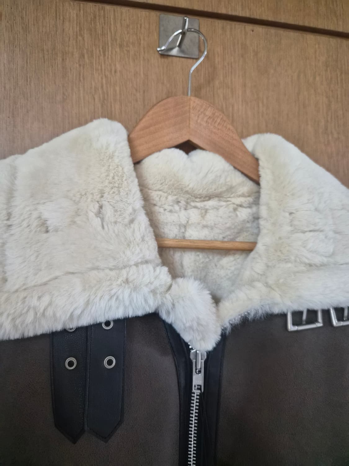 도프제이슨 하이넥레더 무스탕자켓L 상품이미지4