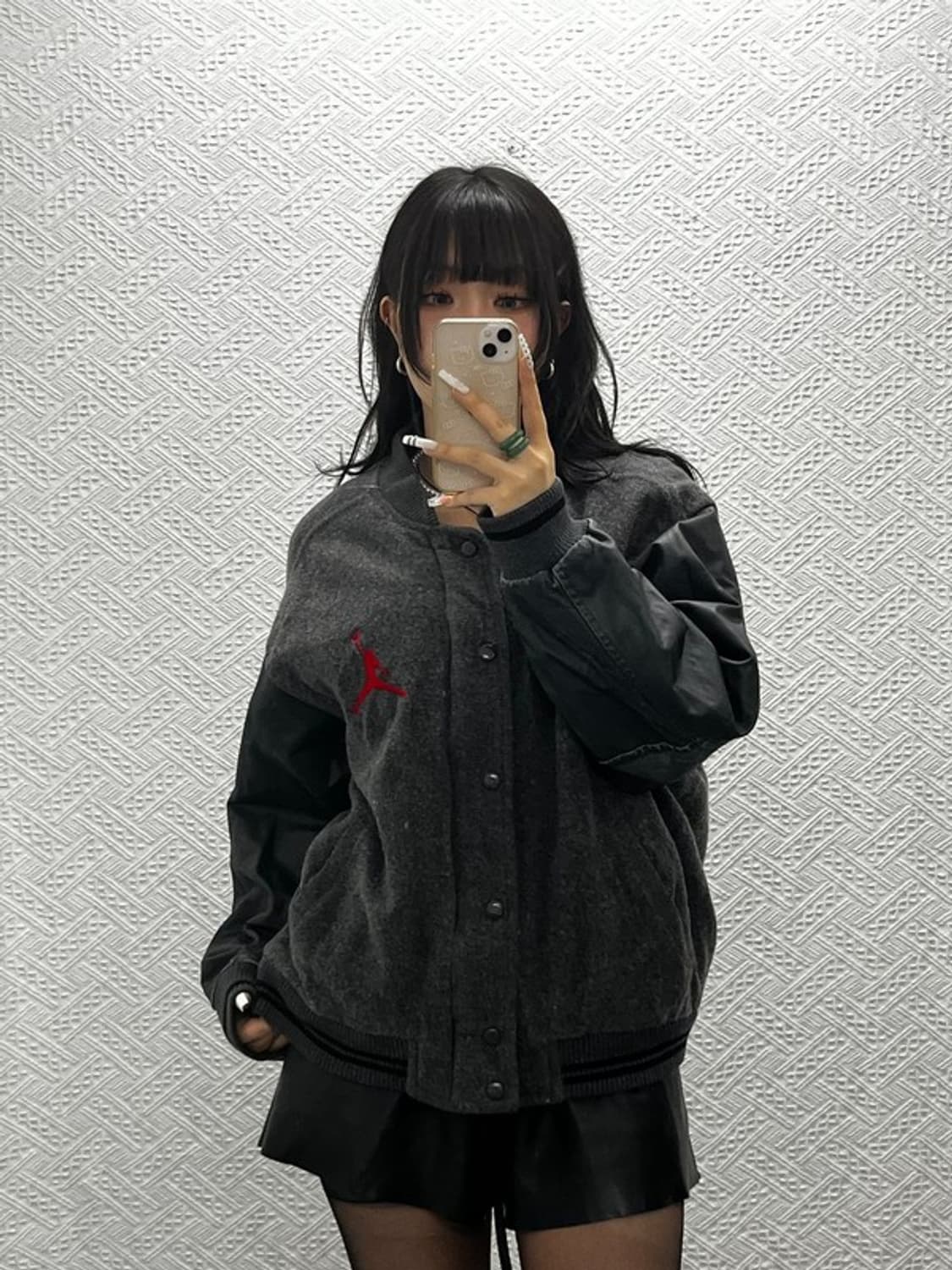 나이키 조던 희귀 올드스쿨 레트로 소가죽 바시티 자켓 100 C10870 상품이미지2