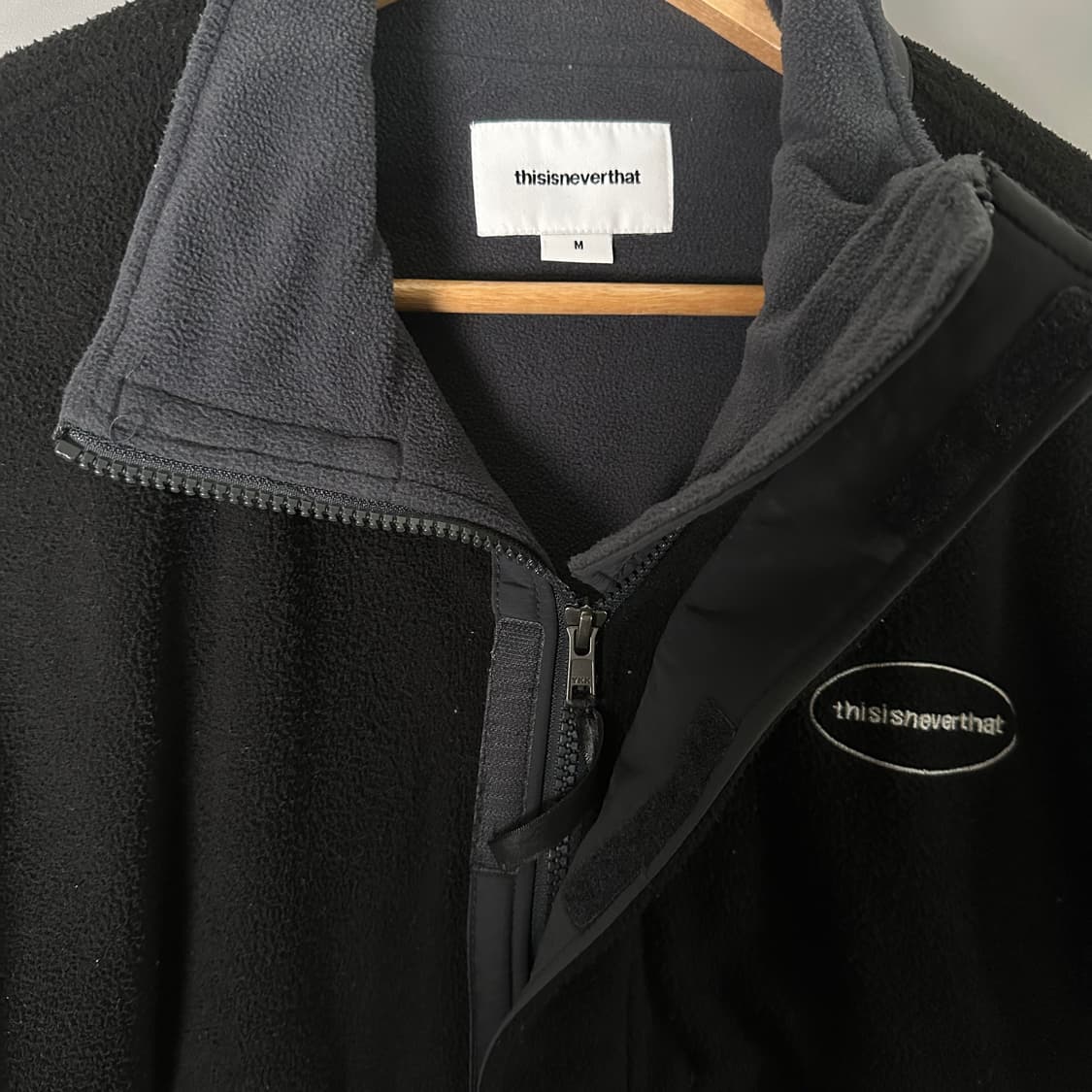 디스이즈네버뎃 디네뎃 후리스 집업 블랙 M [013106] 상품이미지5