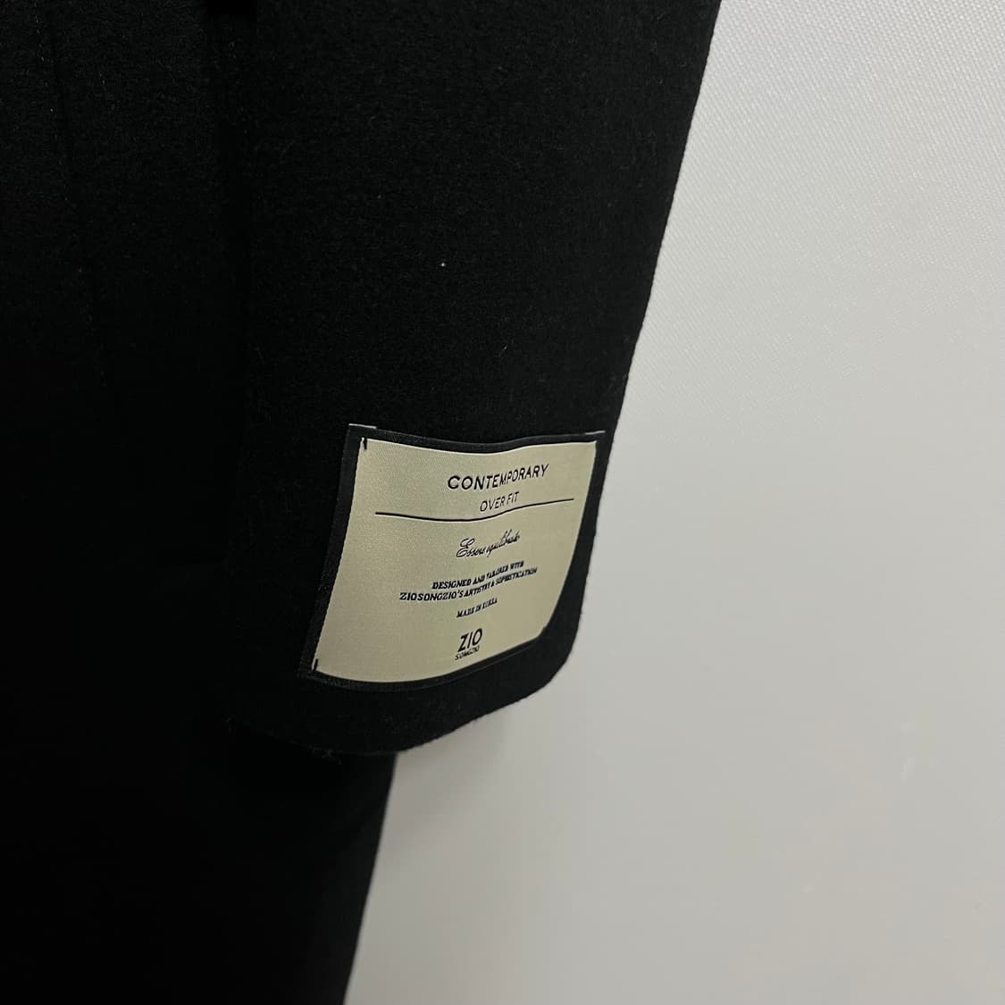 지오 송지오 캐시미어 롱 코트 블랙 상품이미지4