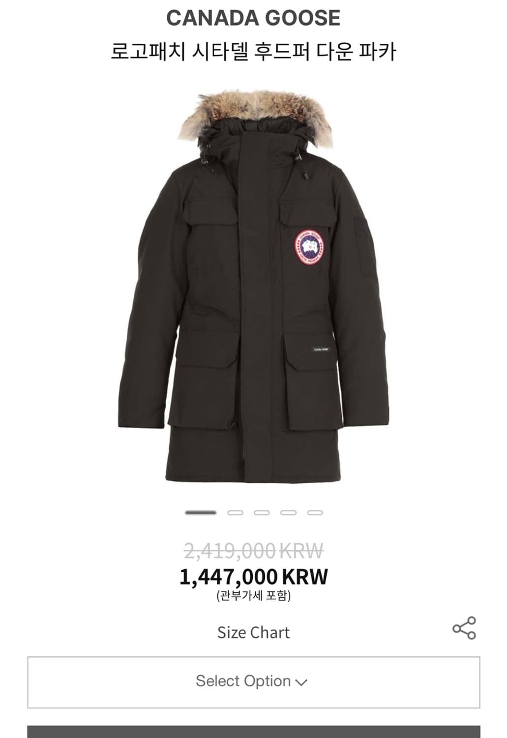 95) 캐나다구스 시타델 다운파카 상품이미지1