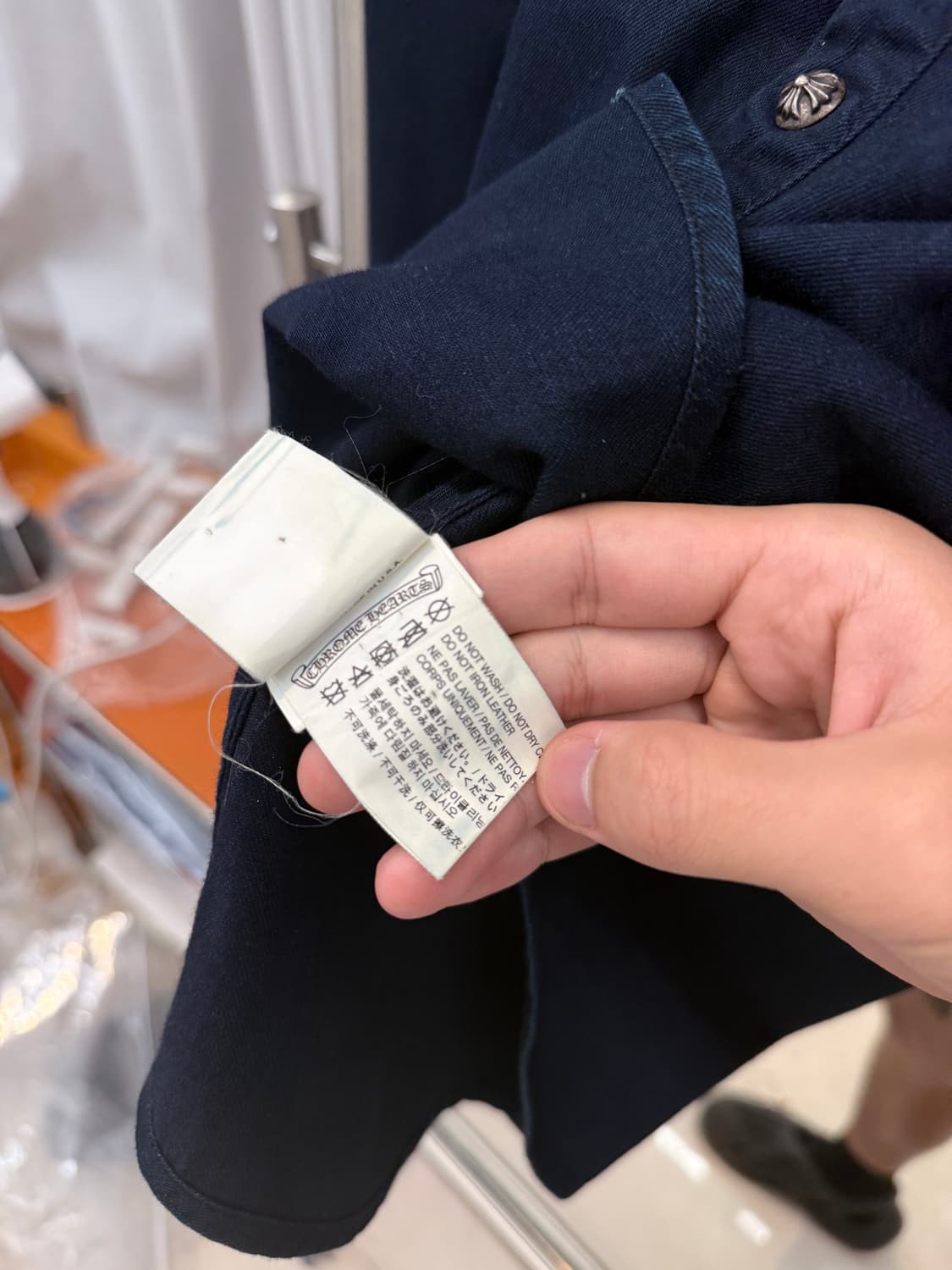 크롬하츠 레더패치 데님셔츠 S  상품이미지6